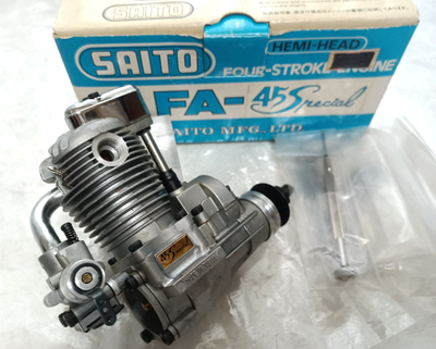Saito FA-45 Special 4-Stroke RC Airplane Engine NOS Hemi-Head Rare