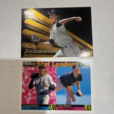 1996 Pinnacle Zenith - Randy Johnson #75 + bonus Randy stat leader card!