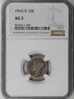 1916 D Mercury Dime NGC AG-3
