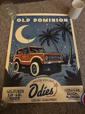 Old Dominion Band Signed 2025 Odies weekend AUTOGRAPHED x 5 Poster New in tube