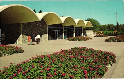 Entrance Longwood Gardens Wilmington Delaware Postcard Plastichrome Color c.1960