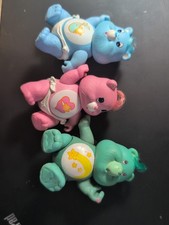 Lot of 3 VINTAGE Care Bear 3.5" Poseable Bears PVC Figures 1980's
