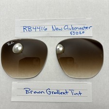Ray Ban RB4416 New Clubmaster Auth Glass Authentic Replacement Lens 53m Brown