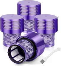 4 Pack HEPA Vacuum Filter for Dyson V10 Cyclone/Absolute/Animal/Total Clean/SV12