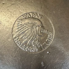 Vintage Wapak Cast Iron Indian Head Skillet #8 - Restored 