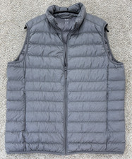 Uniqlo Ultra Light Down Compact Puffer Vest Mens Large Gray Quilted Water Repel Uniqlo Ultra Light Down Compact Puffer Vest Mens Large Gray Quilted Water Repel