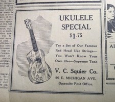 APR 26, 1929 NEWSPAPER PAGE #2499- V.C. SQUIRE UKULELE SPECIAL- BATTLE CREEK MI