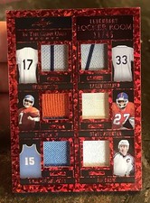 Elway Carmelo Anthony Helton Sakic /45 6x GU Jersey 2022 Leaf ITG Sports Card