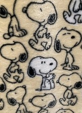 Snoopy Peanuts Minimalist Berkshire Boho Yellow Blanket 60x70 NWT