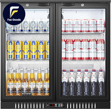 COOLER Back Bar Cooler with 2 Glass Doors Under Counter Back Bar Refrigerator 7.