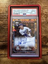 2024 Yoshinobu Yamamoto PSA 10 Topps Chrome Upd RC auto Org black Lava Lamp /15