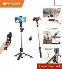 Universal Smartphone Tripod with Remote Control for Perfect Selfies Videos