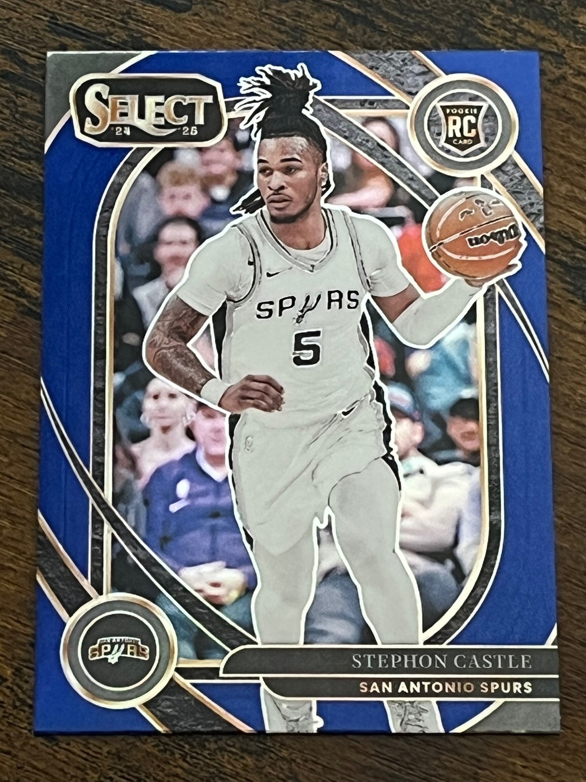 2024-25 Panini Select Courtside #292 Stephon Castle Blue Prizm Rookie RC