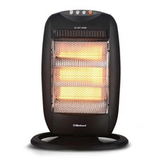 Belaco 3 Bar Halogen Heater 1200W, Portable Heater with 3 Settings Black
