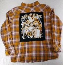 Mac Miller Memorial Back Panel Flannel Wrangler Pearl Shirt Size XL Hip Hop Rap