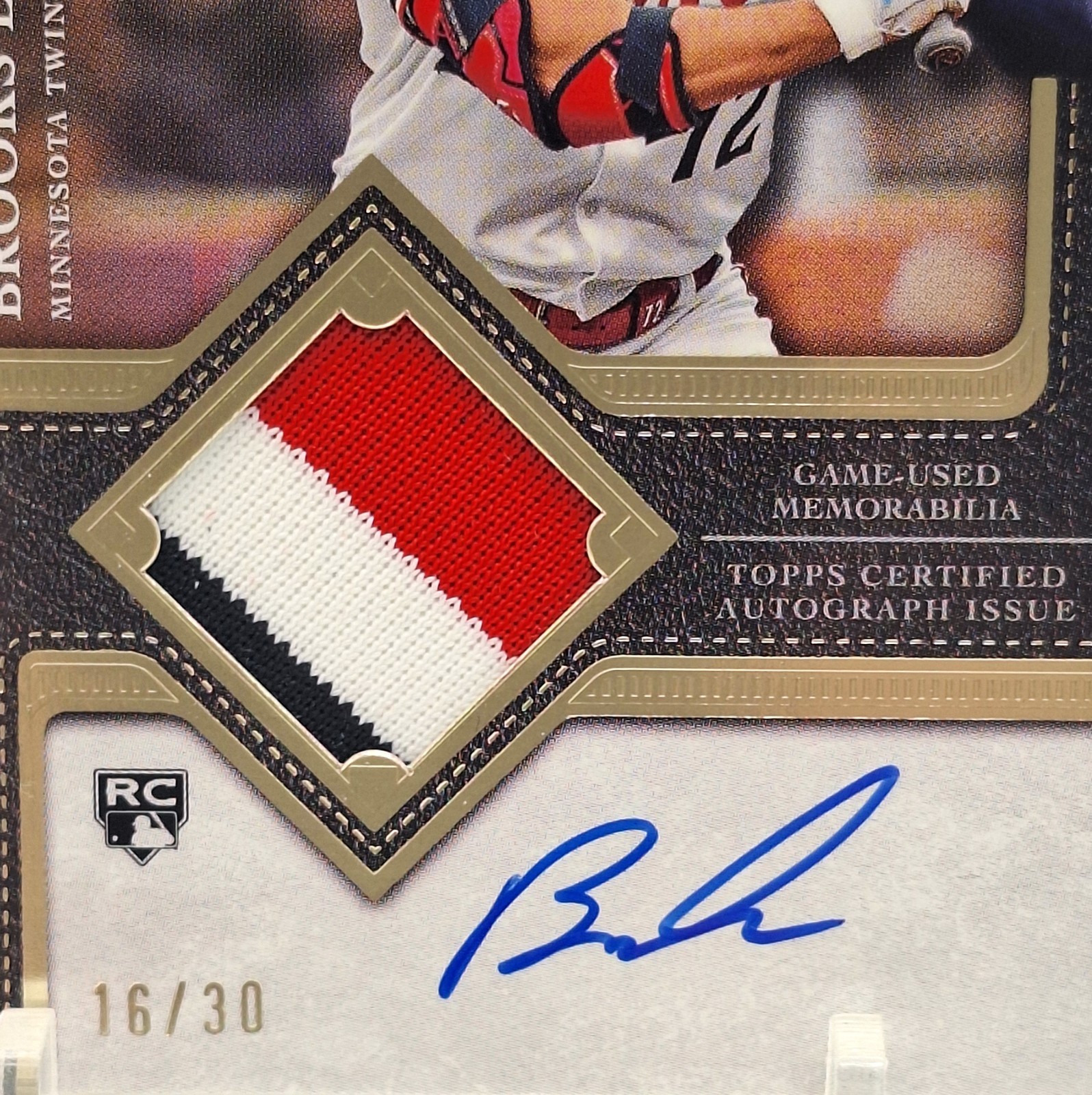 2025 Topps Flagship Brooks Lee RPA /30 Game Used Auto Mem Relic Minnesota Twins view 6