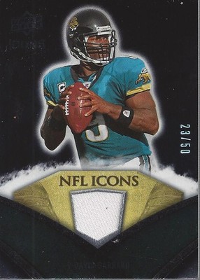 2008 Upper Deck Icons NFL Icons Jersey Gold #NFL15 David Garrard Jersey /50 FB