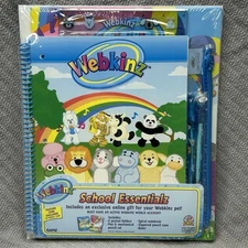 Webkinz School Essentialz 7pc Set GANZ Pencil Case + Feature Code HTF New