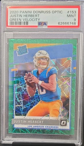 2020 Panini Donruss Optic - Rated Rookies Justin Herbert #153 Green Velocity
