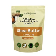 Pure Naturals, Organic Shea butter, 1 KG, 35.2oz, 2.2 lbs, Raw, Unrefined,
