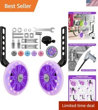 Bike Training Wheels Mute Flash Wheels with Adjustable Bicycle Stabilizer Mou...