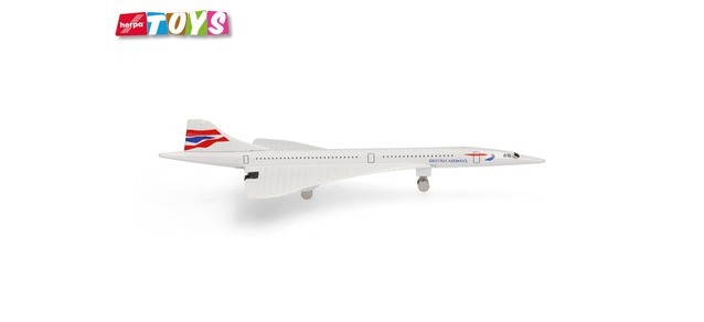 Herpa 86DAR98845 British Airways Concorde Singleplane Model Plane - New