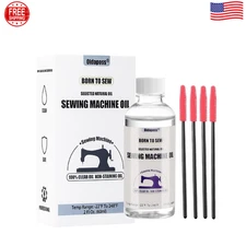 2FL.OZ Sewing Machine Oil & Cleaning Brushes – Light Machine Oil for Lubrication
