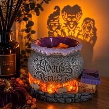 Hocus Pocus Halloween Light Up Cauldron Lights, Witchcraft Theme Grey