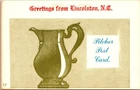 Greetings from Lincolnton North Carolina "Pitcher Post Card" Postcard c1974
