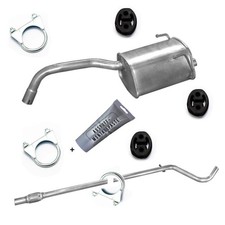 Endschalldämpfer  + Mittelrohr Auspuff + KIT  Fiat Panda 1108-1242ccm 2003-2011