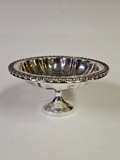 Vintage Oneida Silverplate Pedestal Compote Candy Nut Dish 6" Diameter 3.5" High