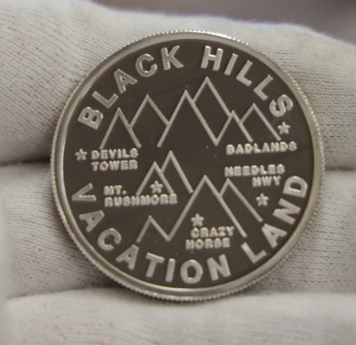 Mt. Rushmore Proof 1 oz .999 Silver Round Black Hills Vacation Land