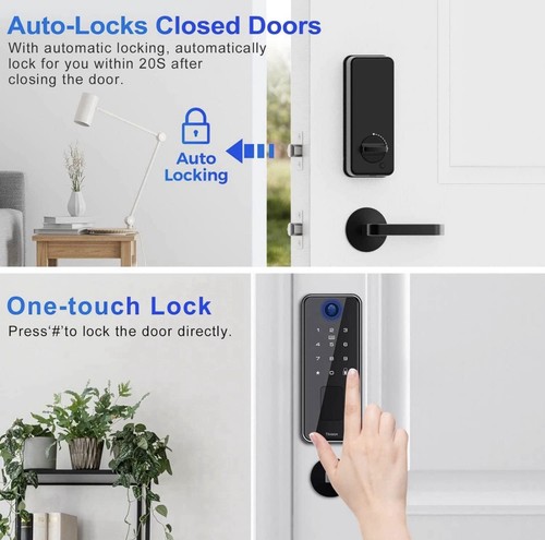 Smart Door Lock Biometrico Impronta Digitale Touch Password Digitale Keyless Tastiera - Foto 4 di 6