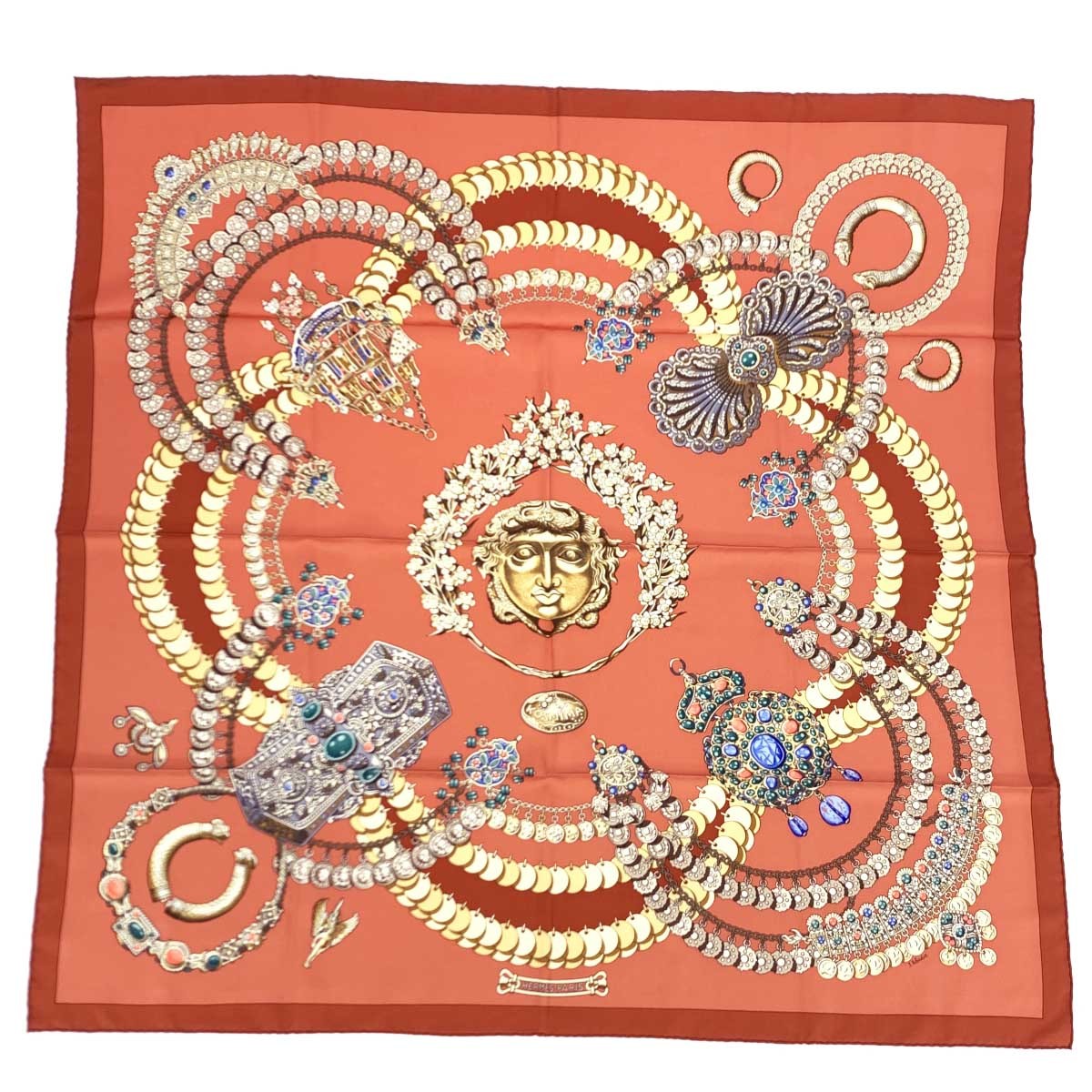 Hermes Carre 90 J.Abadie Silk Scarf 100% Made in France R27_0710