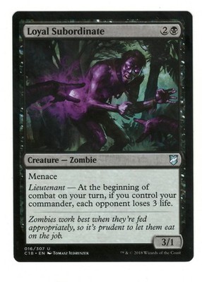 Loyal Subordinate 16 Uncommon Commander 2018 Magic The Gathering
