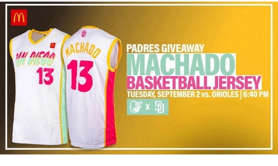 San Diego Padres Machado Giveaway Jersey Adult Medium - Image 2 of 2