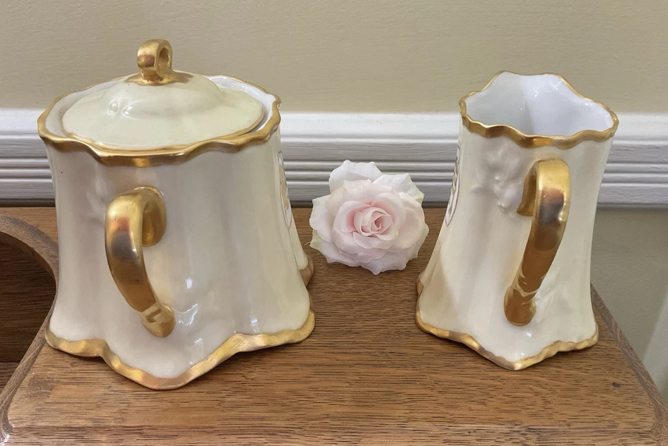 Hecho en Alemania Hustschenreuther “MSM 1929” Rosas de Oro Amarillo Azúcar y Crema Foto 4 de 4