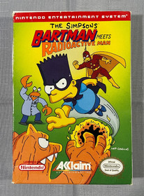 The Simpsons Bartman Meets Radioactive Man Nintendo NES Video Game Acclaim 1992