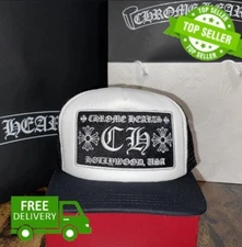 New CH Black White Trucker Hat Adjustable Snapback Streetwear Cap Logo