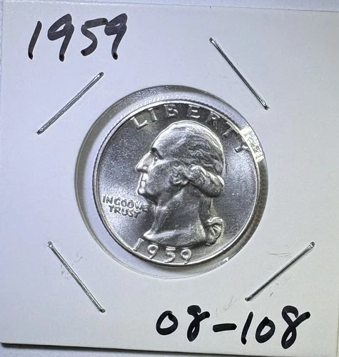 1959 25c SILVER Washington Quarter UNCIRCULATED (08-108)