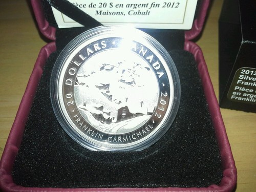 2012 1 oz Silver Canadian $20 Coin - Carmichael's Houses, Cobalt 9000 - Picture 2 of 7