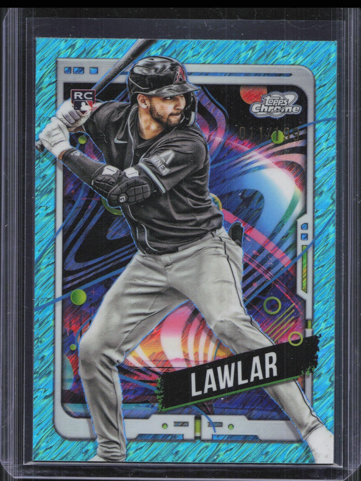 2024 Topps Cosmic Chrome Jordan Lawlar #105 Rookie Aqua Equinox 011/199