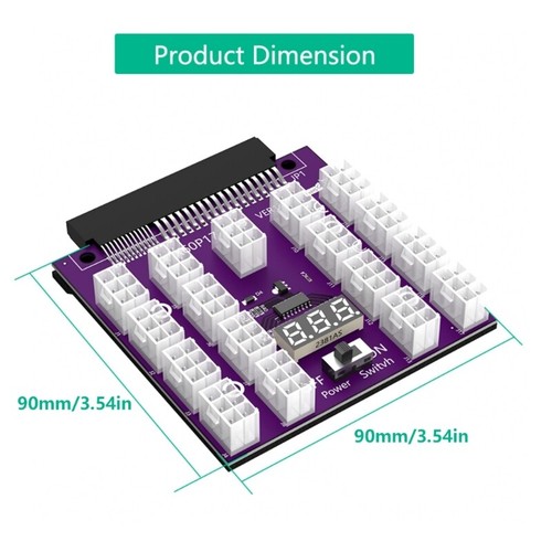 17 Port PCIE 6Pin Power Supply Breakouts Board LED Display Power Module - 第 8/8 張圖片