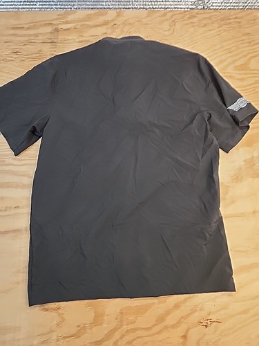 Wing Stop Logo Black Chef Cooks Short Sleeve Snap Front Shirt Mens Medium - Picture 9 of 9