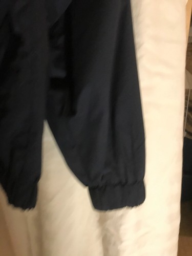 Devon & Jones Navy Blue Men's Jacket Size M Full Zip w Inside Pocket & Cap - Picture 6 of 7