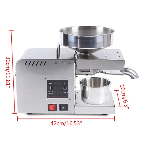 610W Automatic Cold Hot Oil Press Machine Extractor Stainless Steel - Picture 2 of 12