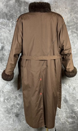 Custom Dark Brown Dyed Opossum Fur Women's Reversible Coat sz 20 or 2X (14807) - Picture 18 of 20