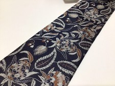 Vintage BURBERRYS OF LONDON Silver / Navy SILK TIE