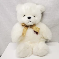 VTG 8" Heartwarmers White Polar Bear Plush "I LOVE YOU!" Heart Carlton Cards