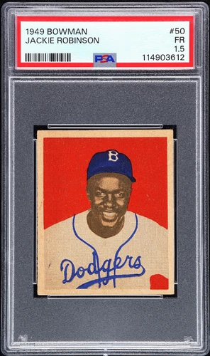 1949 BOWMAN #50 JACKIE ROBINSON ROOKIE RC PSA 1.5